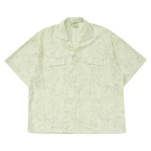 Mentmate 小众镂空泡泡棉提花短袖衬衫男 夏日文艺复古风纯色衬衣