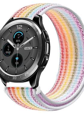 适用vivowatch5高定纤维尼龙回环表带watchGT2透气watch3帆布腕表带watch2智能运动IQoo手表腕带非原装配件