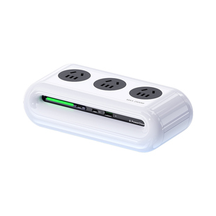 图拉斯小云团插座插排插线板USB多功能用桌面扩展充电插位转换器