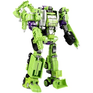 工程车玩具儿童变形汽车金刚仿真翻斗铲土挖土挖掘推土机男孩模型