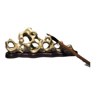 景德镇陶瓷手工雕刻开片釉仿古仿太湖石文房笔山笔架笔搁摆件茶宠