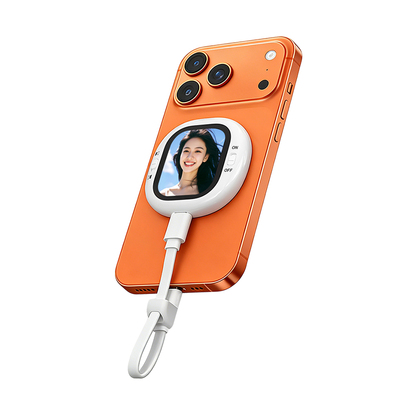 2026年新款苹果手机磁吸后置自拍神器适用iPhone5-17迷你便携式无线投屏同屏器拍照4k显示屏随身自带线随拍宝