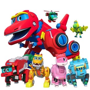 灵动创想帮帮龙玩具恐龙韦斯汤姆变形全套机器人探险队新年礼物