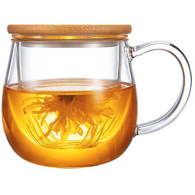 忆壶茶过滤杯子竹盖带把手