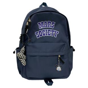 美式复古简约大容量双肩包 日系ins高中生初中书包旅行电脑背包潮