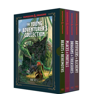 【预售】龙与地下城4册套盒2 【Dungeons & Dragons 4 Books】The Young Adventurer's Collection 英文原版插画设定集 正版进口书