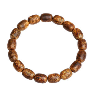 越南芽庄奇楠沉香手串素圈高级木质文玩佛珠手链男女士款盘玩念珠