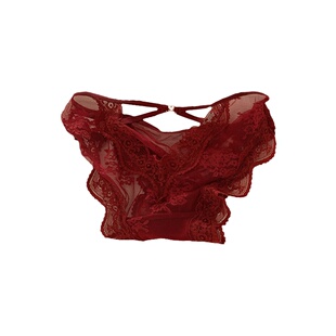 森日和叶本命年大红色2026新款内裤女纯欲性感蕾丝网纱女士三角裤