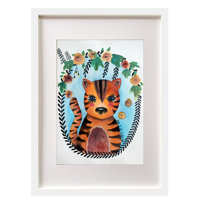 实木原木黑白色画框画室素描