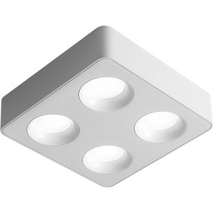 超薄明装筒灯全光谱护眼四头客厅卧室无主灯照明吸顶防眩斗胆灯