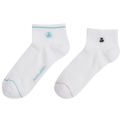 杰克琼斯春季新款潮流百搭舒适字母织花罗纹袜筒袜子男装