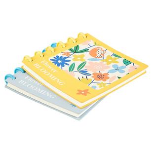 盖章收集本印章集章册高颜值手帐本绘画本ins风油画风好看的日记本方形蘑菇扣活页空白笔记本本子旅行打卡