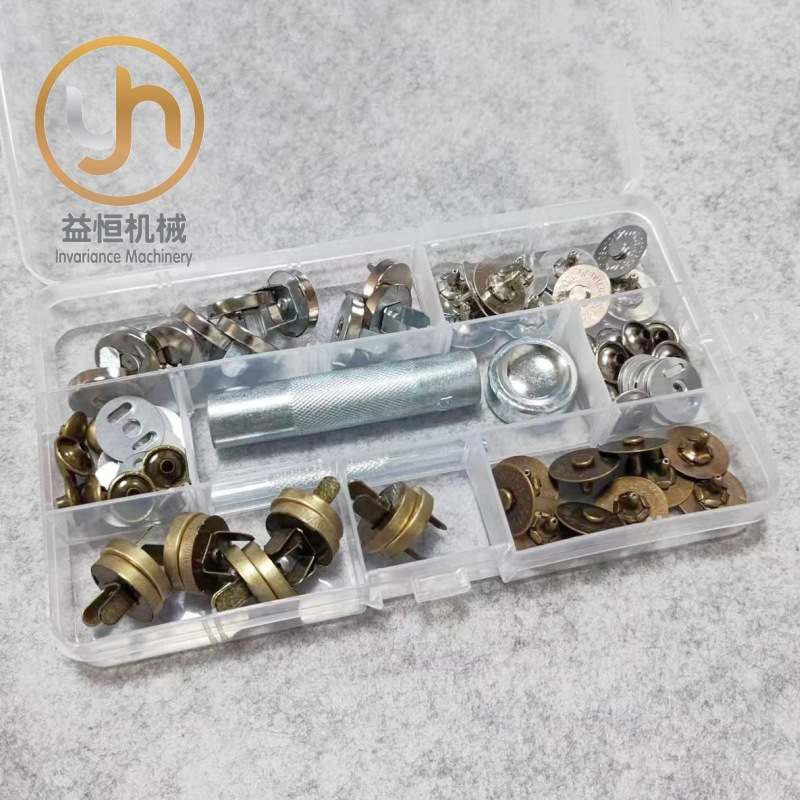铆钉磁铁扣18mm20套圆形大衣配件强磁工具磁力钮扣箱包扣配盒装