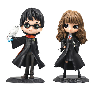 哈利波特赫敏罗恩蛋糕装饰Q版玩偶摆件魔法金球儿童生日甜品插件