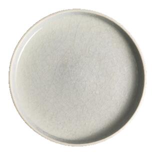 外贸出口白色陶瓷碟子圆形哑光冰裂釉餐盘简约风家用甜品餐具微瑕