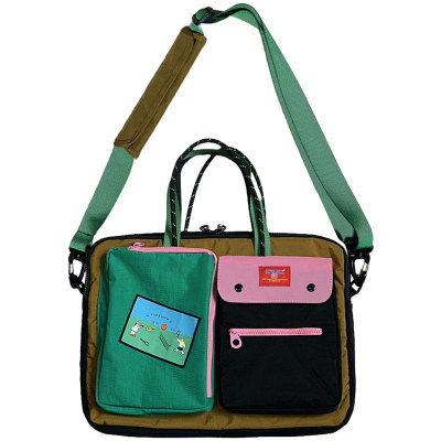 巫鹿可原创防水防撞14567寸笔记本内胆通勤MacBook斜挎手提电脑包