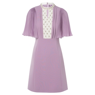 【蝶翼斗篷】La Koradior拉珂蒂夏季淡紫色连衣裙修身显瘦裙子