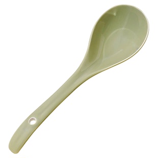 陶瓷大汤勺盛汤家用大号高颜值简约纯色粥稀饭汤匙厨房长柄大勺子