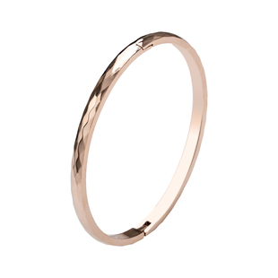 苏瑞瑞 细版菱形光面手镯椭圆开口手轻奢小众设计ins简约百搭彩金