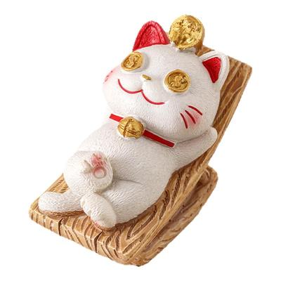 树脂招财猫桌面小摆件办公室工位