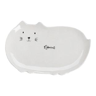 秋野家景德镇手绘浅盘釉下彩点心碟小吃碟可爱下午茶甜品盘水果盘