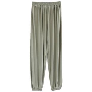 薄款铜氨丝灯笼裤女夏季垂感宽松阔腿休闲束脚裤凉凉裤女夏运动裤