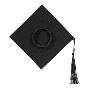 5.5-12cm学士帽硕士帽博士帽黑色蓝色红色流苏玩偶娃衣毕业毛毡帽