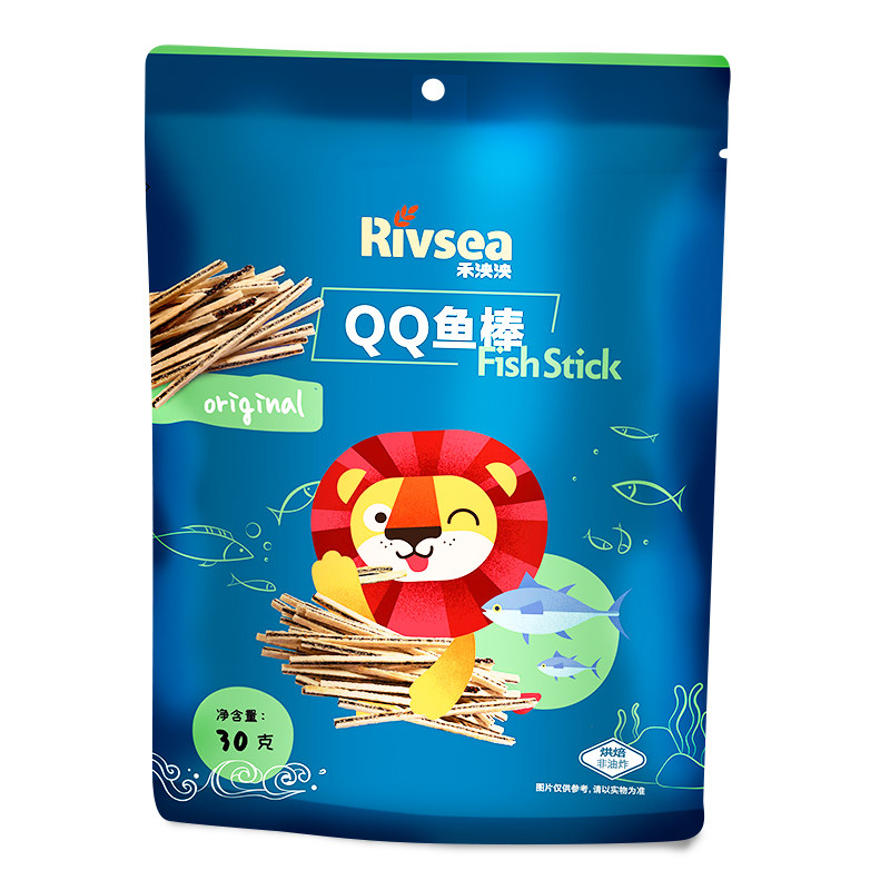 禾泱泱宝宝海苔零食脆片1袋装 QQ鱼棒儿童营养零食健康食品非油炸