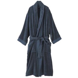 全棉出口长款四季浴袍吸水速干全棉睡袍男女情侣纯棉毛巾料浴衣
