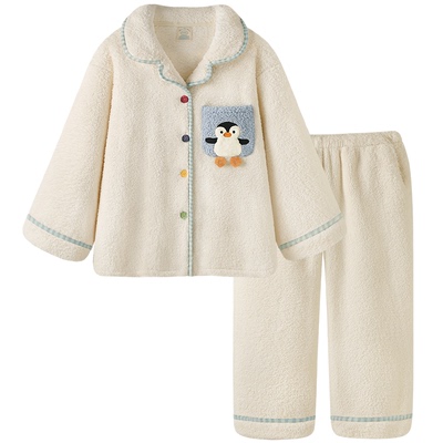 珊瑚绒女睡衣秋冬可爱保暖家居服