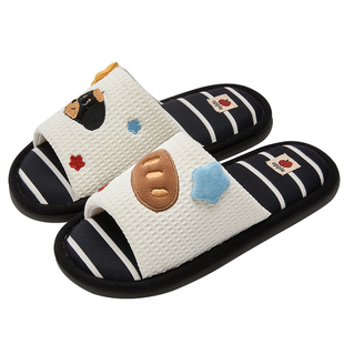 利达妮亚麻拖鞋女款可爱四季室内情侣居家防滑透气防臭棉麻拖鞋夏