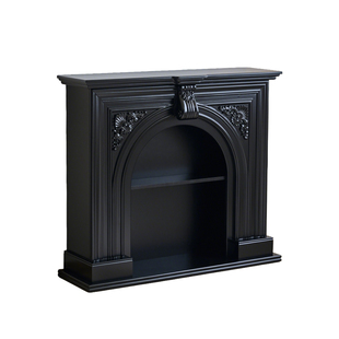 法式复古壁炉柜仿真火法式壁炉装饰柜壁柜一体实木玄关柜鸟笼壁炉