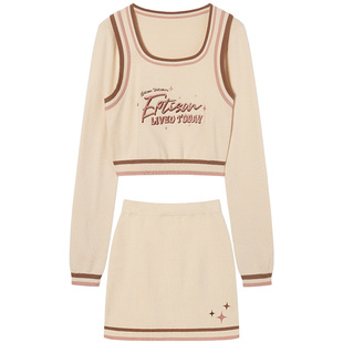 【99/件】EPTISON套装女2025秋季新款毛衣半身裙针织时尚两件套