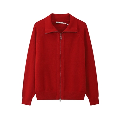 25冬新款立领毛织开衫女时