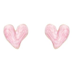 DODOGOGO滴油爱心耳环女小众设计感高级银针耳环独特甜美心形耳饰