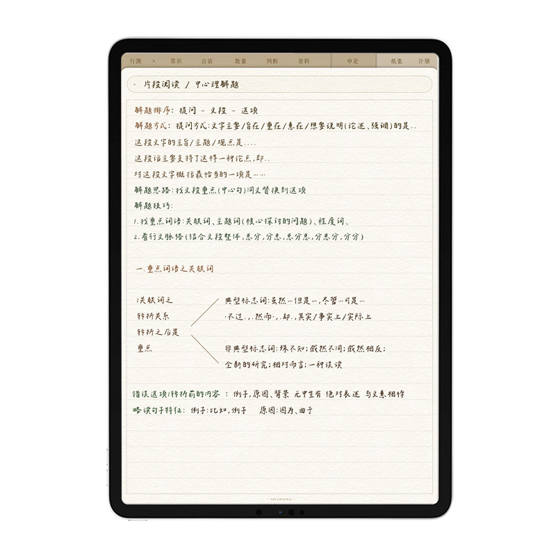 公考模板goodnotes晨读笔记本/记事本