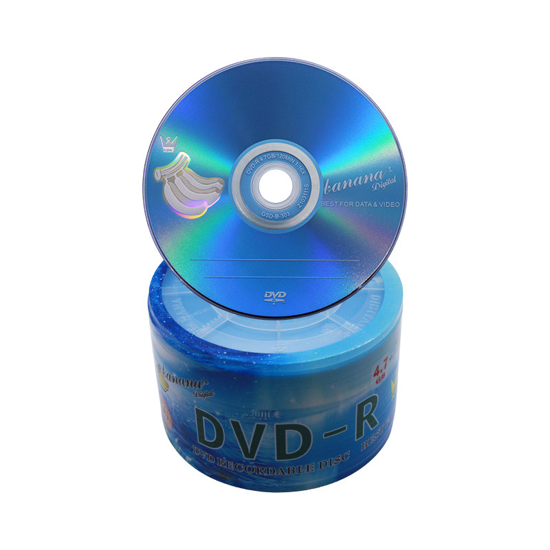 香蕉DVD空白刻录光盘DVD-R可打印刻录光碟4.7G50片装