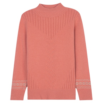 恒源祥半高领羊毛妈妈加厚毛衣