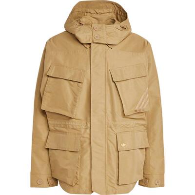 Adidas/阿迪达斯官方正品三叶草男士口袋梭织连帽工装外套IY8123