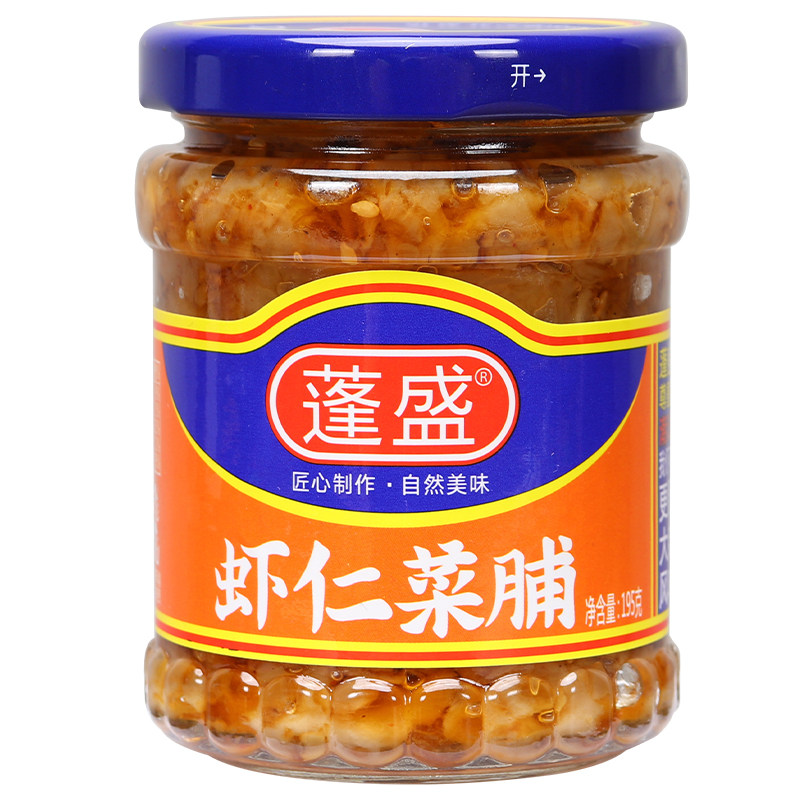 蓬盛195g瓶装潮州杂咸虾仁菜脯
