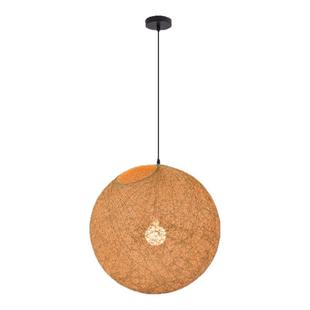 麻球小吊灯餐厅吧台简约创意艺术奶茶店藤艺手工球形鸟巢北欧灯具