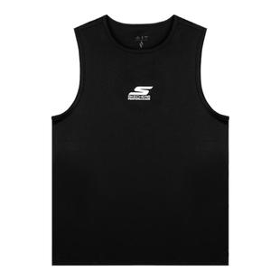 斯凯奇无袖T恤衫男款速干运动柔软顺滑舒适今年流行印花针织背心