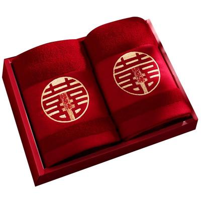 结婚喜字刺绣毛巾新潮高端款式