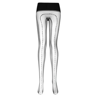 油亮吊带丝袜女性感极光提花黑丝一体袜超薄过膝袜电波条纹油光袜