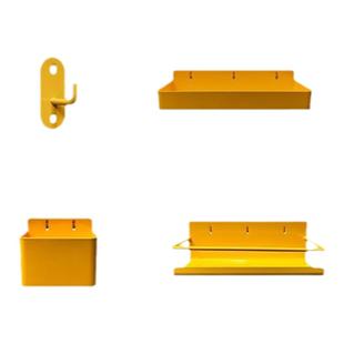 适宜家用洞洞板金属挂钩收纳盒通用挂篮壁挂式刀具碗架毛巾置物架