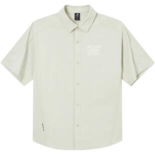 特步衬衫男2026年夏季新款官方运动服装休闲短袖男9742291A0305