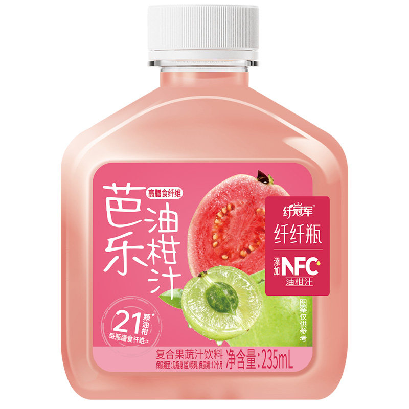 轻上纤冠军芭乐油柑汁果蔬饮品添加NFC油柑汁清爽解腻嗨吃纤纤瓶