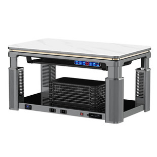 炉旺天然气烤火炉2025新款气电两用烤火桌茶几客厅家用一体取暖炉