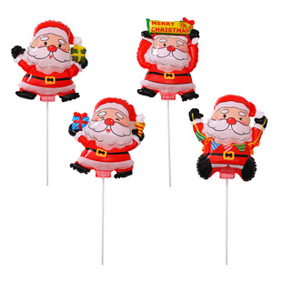 圣诞节新款夹片气球装饰圣诞老人手持儿童幼儿园店铺活动推广礼品