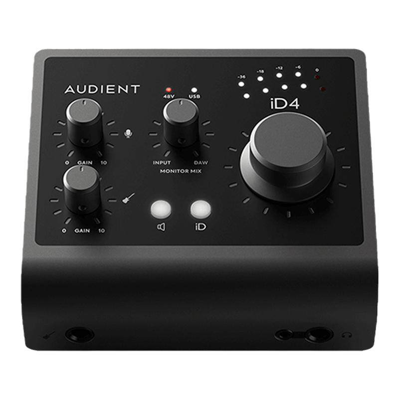 Audient奥顿特iD4/iD14OTG Stream录音编曲直播K歌吉他弹唱声卡